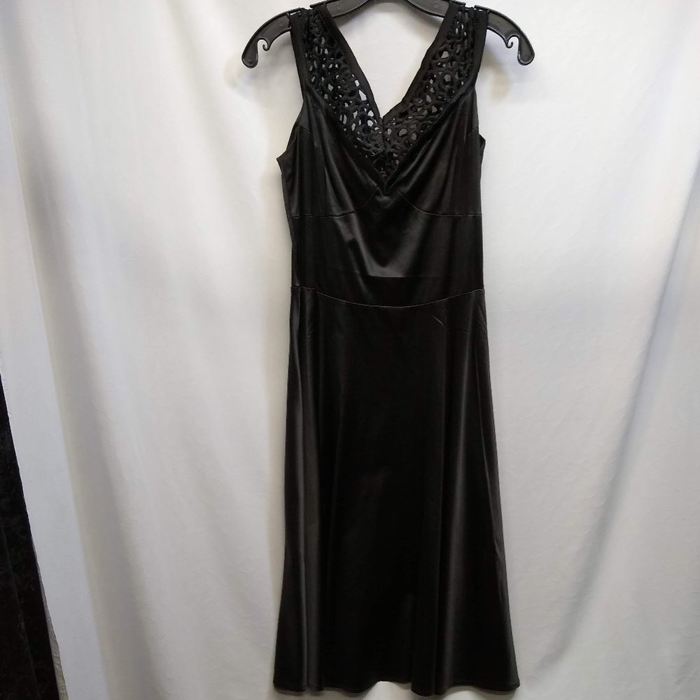 Voodoo Vixen black satin 50's retro swing dress